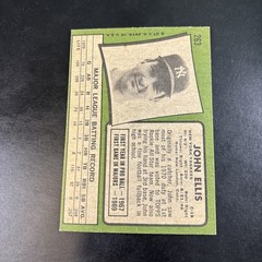 1971 Topps Baseball Card John Ellis New York Yankees #263