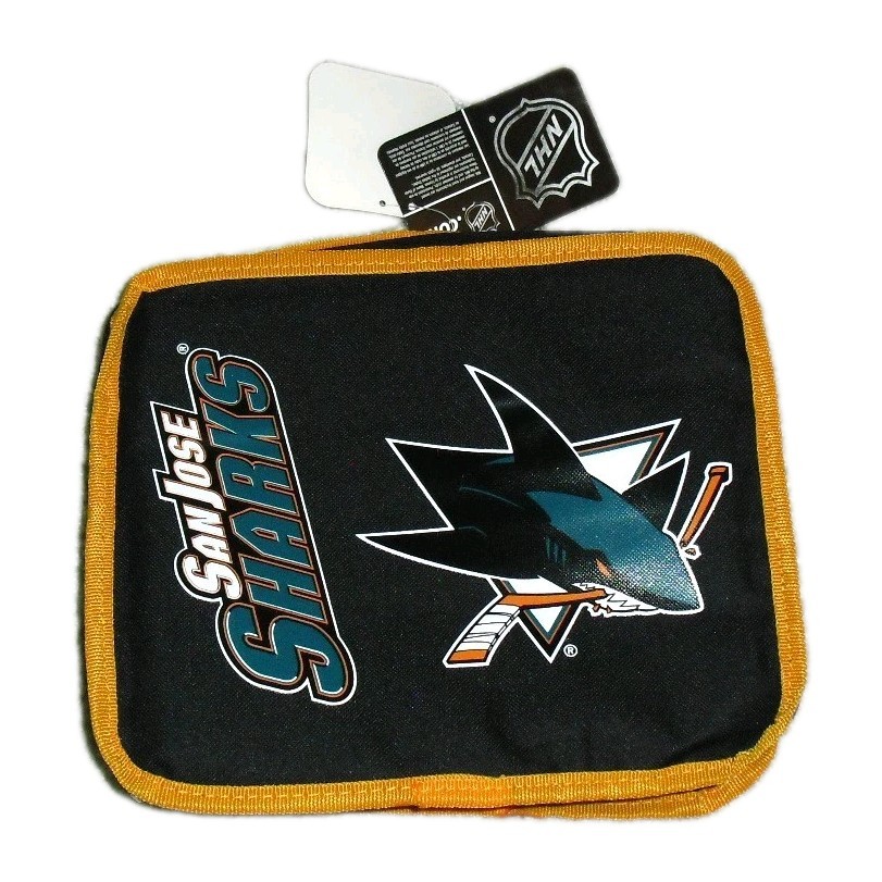 San Jose Sharks Black Insulated Lunch Bag New Nhl 11 x 9 inches