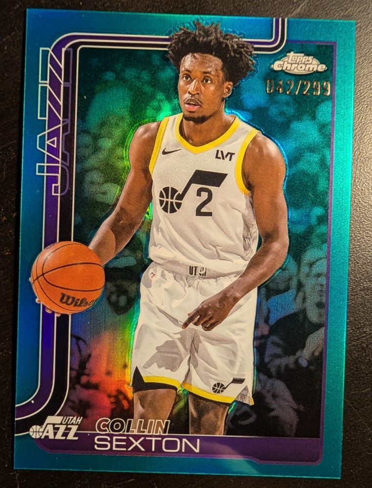 Collin Sexton 2025-26 Topps Chrome Teal #42/299 R1M:51
