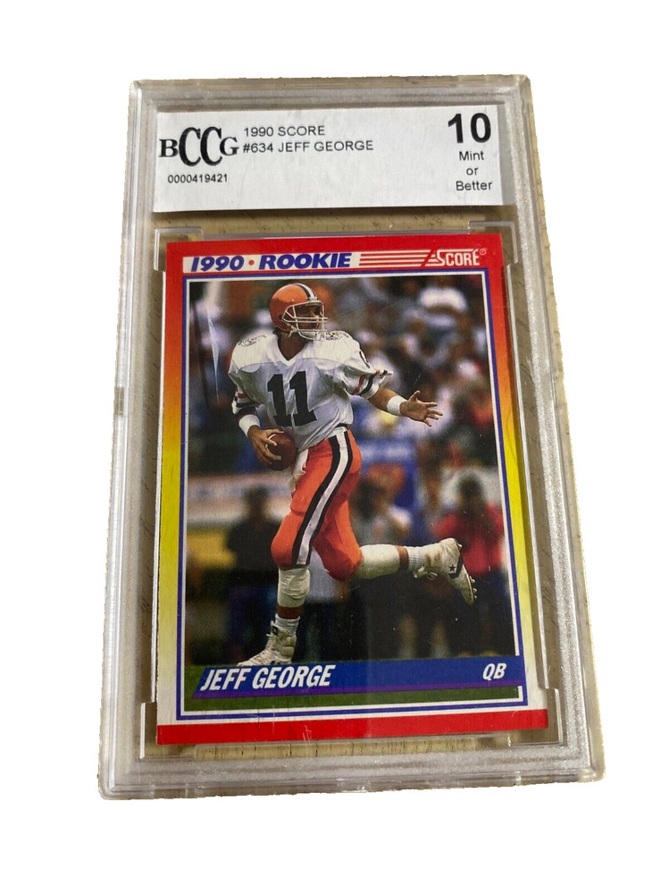 1990 Score Jeff George #634 RC Club Grading (BCCG) Grade10