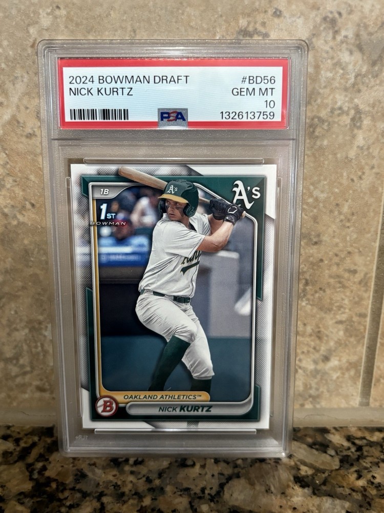 2024 BOWMAN DRAFT #BD56 NICK KURTZ PSA 10