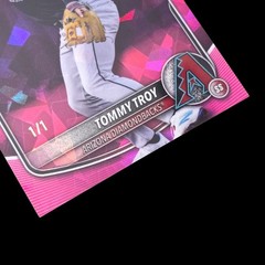 2025 Bowman Chrome Sapphire TOMMY TROY Padparadscha Refractor Rookie 1/1 #BDC-36