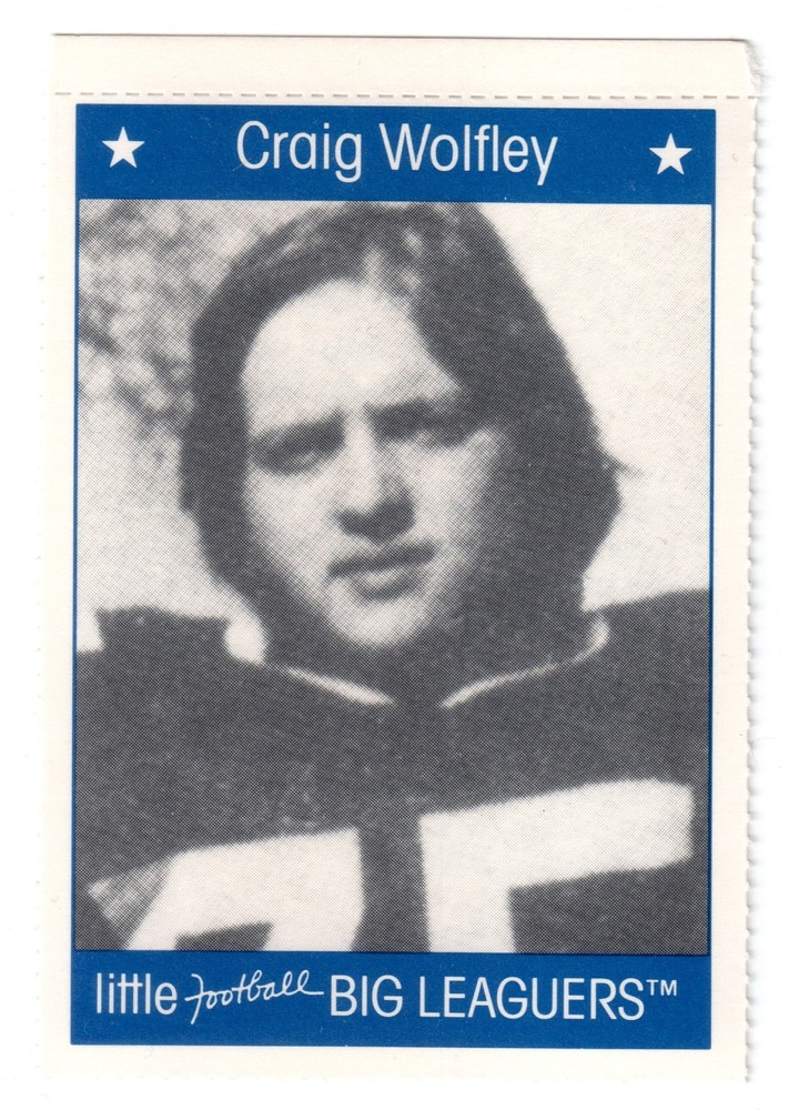 1991 Little Big Leaguers CRAIG WOLFLEY Football Card – Steelers Vikings
