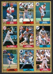 1987 OPeeChee MLB Production 9-Panel Rose, Pagliarulo, McDowell, Franco,…(9)