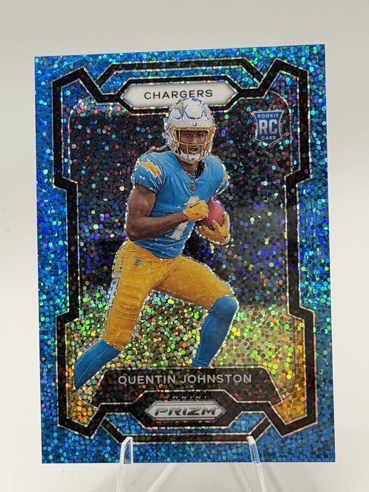 2023 Panini Prizm – Rookies Quentin Johnston #353 Blue Sparkle Prizm /96 (RC)