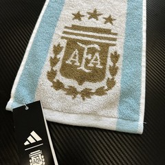 Adidas Argentina AFA National Team Fan Towel KE6159 White Light Blue Gold NWT