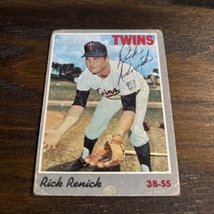 1970 Topps #93 Minnesota Twins RICK RENICK autographed signed Baseball Card