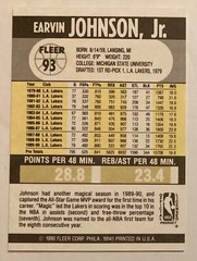 1990-91 Fleer #93 Earvin Magic Johnson Los Angeles Lakers