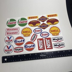 NASCAR Racing Decal Lot STP Marlboro Goodwrench Sunoco Shell #3 #43 Laminated