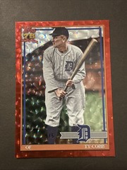2026 Topps Series 2 Ty Cobb 1991 Topps Baseball Red Crackle Bookend 5/5 Detroit