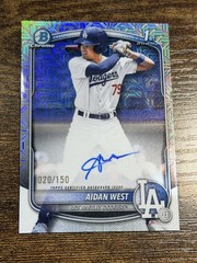 AIDAN WEST 2025 Bowman Draft #CPA-AWE 1st HTA Choice Mojo Refractor Auto /150