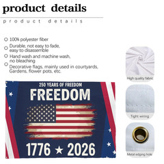 US 250th One Size, America Anniversary Independences 250 years4