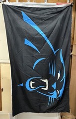 Carolina Panthers Flag Black 60 x 36 Inches Used