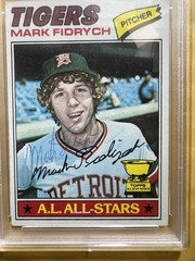 1977 Topps Mark Fidrych Detroit Tigers Rookie Card RC Autograph PSA 8 Card 4