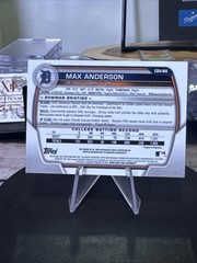 2023 Bowman Draft – Chrome Prospect Autographs Max Anderson #CDA-MA (AU, RC) 💎