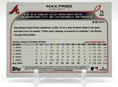 Max Fried 2022 Topps Chrome #75 Prism Refractor Braves NM