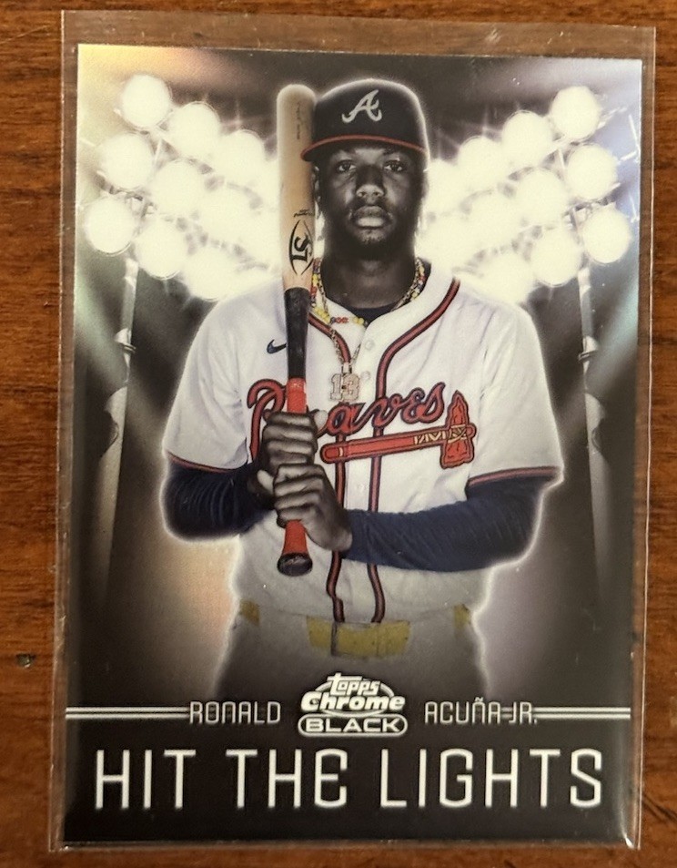 Ronald Acuna Jr. 2025 Topps Chrome Black Hit The Lights Case Hit Braves #HTL-3