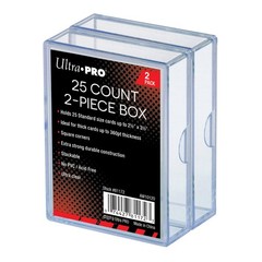 (2-Pack) Ultra Pro 2-Piece Card Storage Slider Box 25 count
