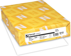 White Cardstock 65 lb, 8.5 x 11 Inches, 235 Sheets, Thick Durable Paper for
