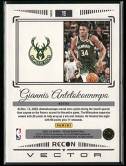 Giannis Antetokounmpo 2023-24 Panini Recon Vector #19 Milwaukee Bucks