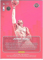 2021-22 Hoops #13 John Wall City Edition Hyper Red #/99