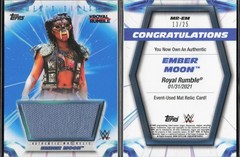 2021 Topps WWE Women&rsquo;s Division Mat Relic Blue #MEM Ember Moon 13/25