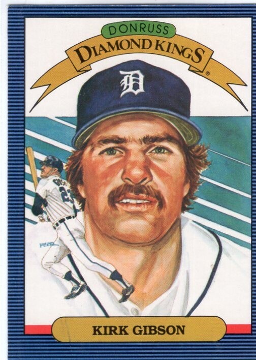 Kirk Gibson 1985 Leaf Diamond Kings #1- Detroit Tigers