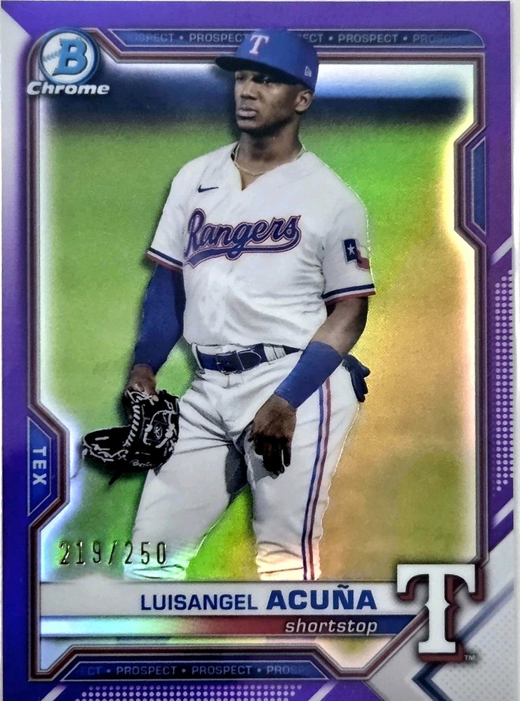 2021 Bowman Draft – Chrome Luisangel Acuna #BDC-81 Purple Refractor /250 (RC)