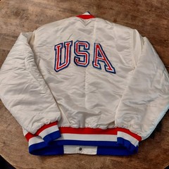 Vintage Team USA GE Baseball 1984 Olympics Swingster Satin Jacket Size Medium