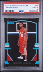 2003 BOWMAN SIGNATURE #56 LEBRON JAMES ROOKIE RC 627/1250 PSA 4