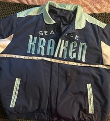 Seattle Kraken XL Men’s Jacket JH Designs NHL Excellent 53” Chest Warm Coat