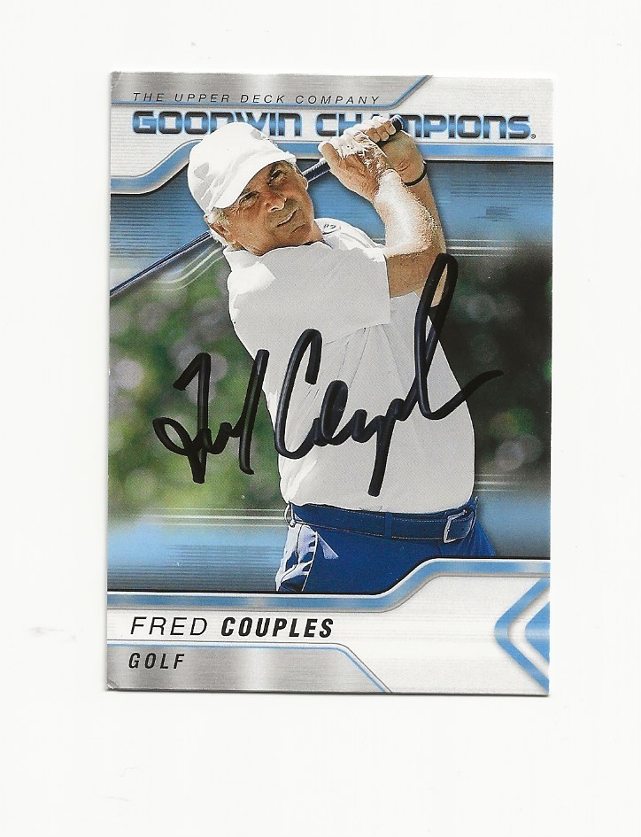 FRED COUPLES GOLF AUTOGRAPHED CARD