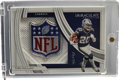 🛡️ 1/1 NFL SHIELD PATCH 🛡️ 2022 IMMACULATE TONY POLLARD 🔥 COWBOYS CASE HIT 🔥