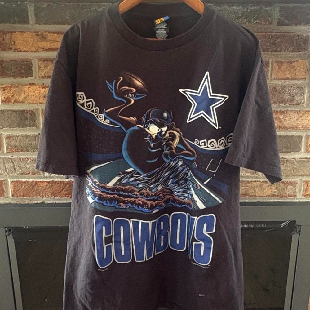 Vintage 90s Dallas Cowboys Looney Tunes Big Taz Football shirt VK14580