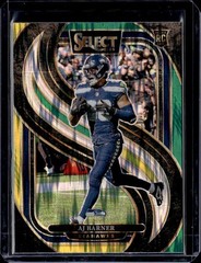 2024 Panini Black #103 AJ Barner green and Yellow shock