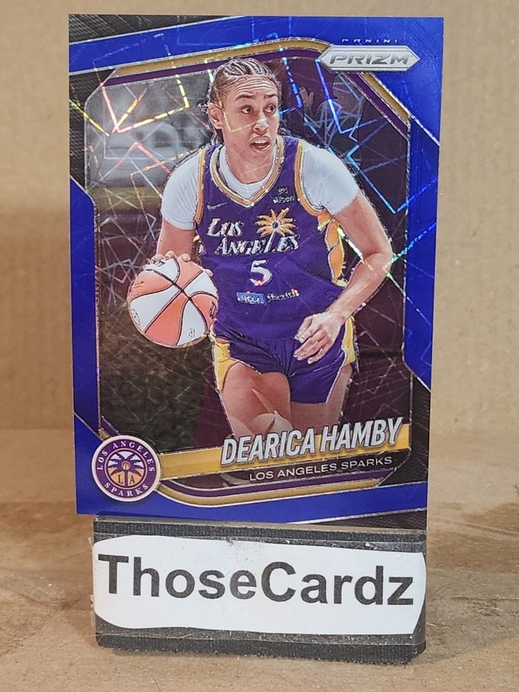 2025 Panini Prizm WNBA Blue Velocity Prizm #39 Dearica Hamby