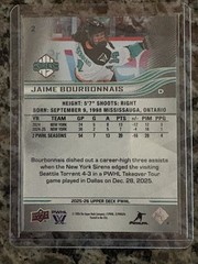 2025 – 2026 Upper Deck – PWHL – 2 Jaime Bourbonnais – DELUXE /250