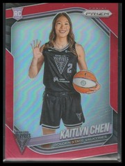 2025 Panini Prizm WNBA #143 Kaitlyn Chen Red Prizms #/299