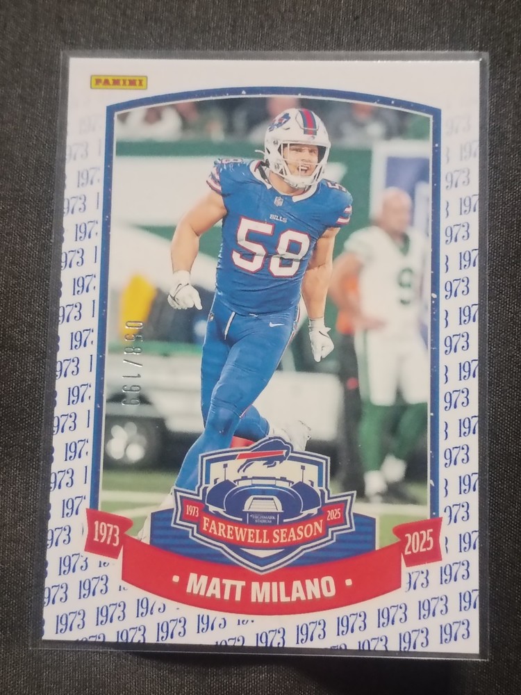2025 Panini Buffalo Bills Farewell Season Matt Milano 1973 Edition /199 Jersey #
