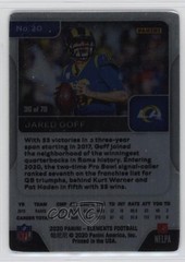 2020 Panini Elements Gold 36/79 Jared Goff #20 8mm