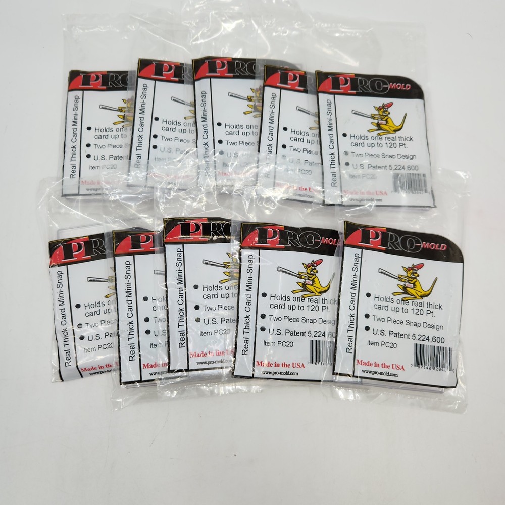 Lot of 10 Pro-Mold Real Thick Card Mini Snap Tite Holders 120pt PC20 New