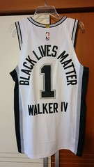 Lonnie Walker IV 2019-20 Spurs Social Justice Authentic Jersey 52+2 Lakers