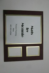 Picture Mat 11×14 for 8×10 & 2 sports cards You CHOICE of team colors mat#23
