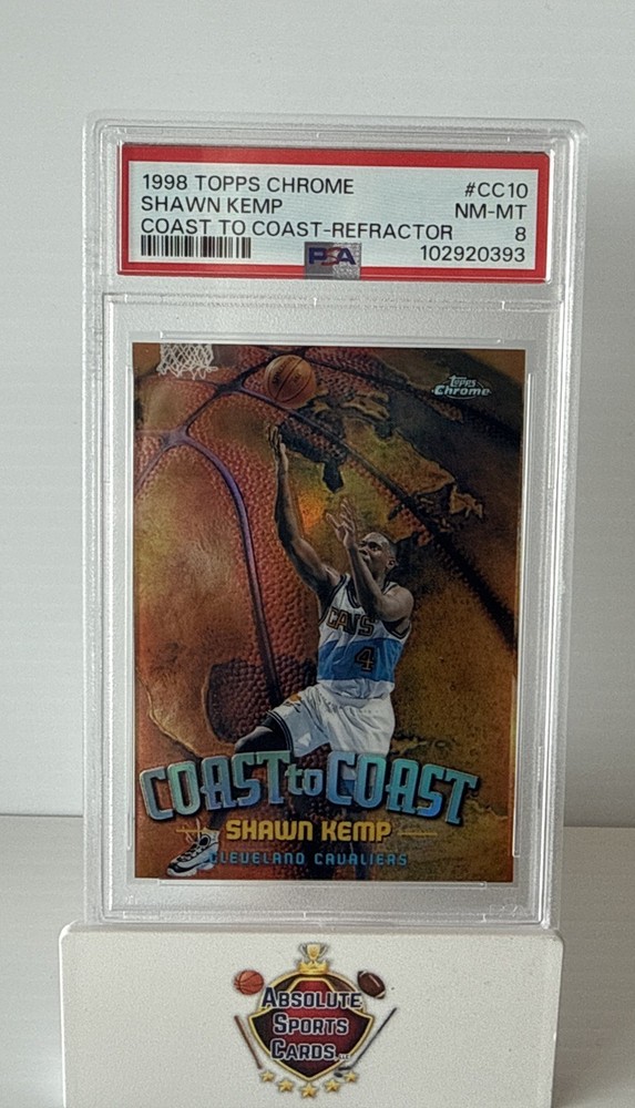 1998-99 Topps Chrome Coast to Coast Refractor Shawn Kemp #CC10 PSA 8 NM-MT