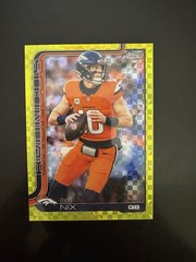 2025 Topps Chrome Bo Nix #88 Yellow X-Fractor Broncos