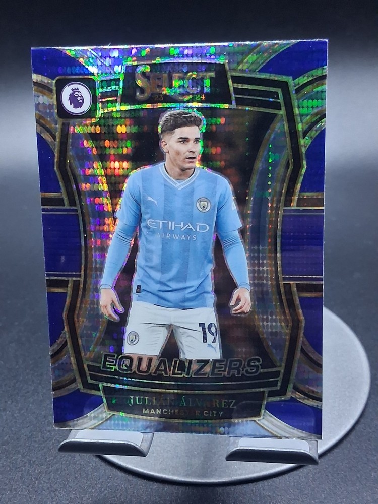 2023-24 Panini Select Premier League #13 Julian Alvarez Equalizers Blue Pulsar