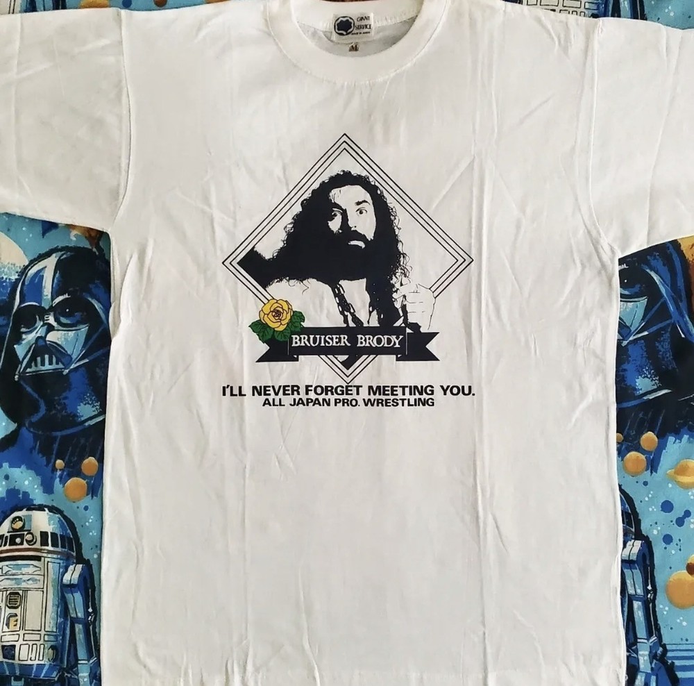 Vintage Bruiser Brody Memorial 88 Shirt Japan Wrestling AJPW NJPW WWF ECW WCW