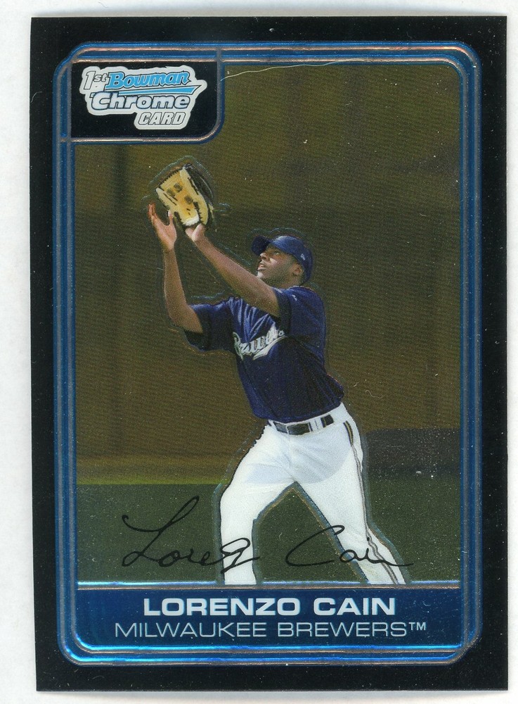 Lorenzo Cain 2006 Bowman Chrome Rookie #BC160 Milwaukee Brewers