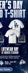 LA Dodgers Father’s Day UNIQLO T-Shirt (XL) & Clear Tote Bag Bundle SGA 6/21