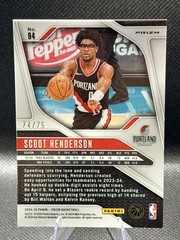 2024-25 Panini Prizm – Scoot Henderson #94 Red pulsar Prizm /75